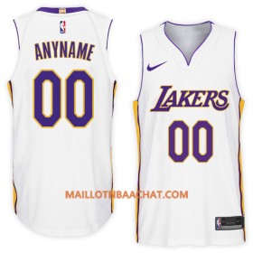 Maillot NBA Los Angeles Lakers Personnalisable Nike 2017-18 Blanc Swingman - Homme